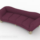 Home Purple Fabric Multi Seater Sofa