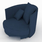 Домашнее синее одиночное кресло