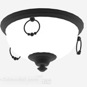 간단한 천장 램프 화이트 색상 3d 모델