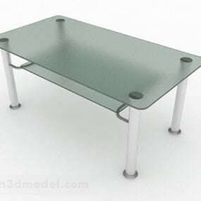Meubles de table basse en verre dépoli modèle 3D