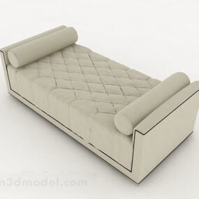 Home Simple Gray Sofa Bench 3d model
