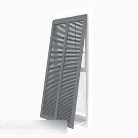 Modelo 3d de janela cinza simples para casa