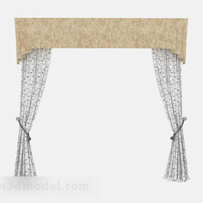 Home Simple Grey Curtains 3d model