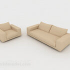 Accueil Simple Sofa Brown Color