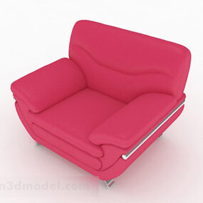 3д модель домашнего розового односпального дивана