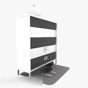 Simple Porch Shoe Cabinet Design 3d model
