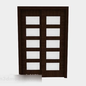 Home Simple Solid Wood Door 3d model
