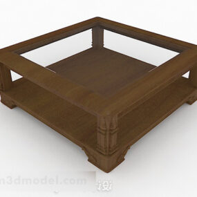 Simple Square Coffee Table 3d model