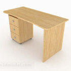 میز ساده چوبی زرد خانه