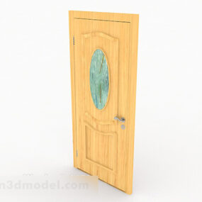 Pintu Kayu Solid Rumah V1 model 3d