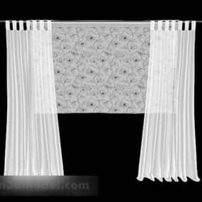 Home White Simple Curtain 3d model