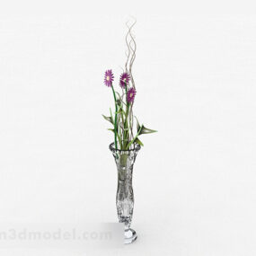 Home Wide Mouth Glass Vase Decoration 3d model