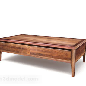Home Wooden Brown Coffee Table 3d model