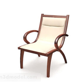 Home Wooden Leisure Chair V1 3d model