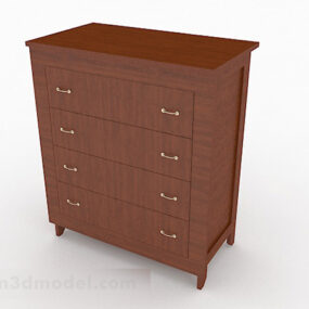 Home Wooden Storage Cabinet 3d model