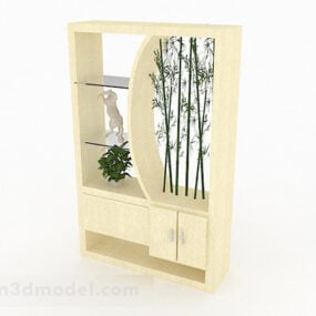 Home Yellow Display Cabinet Design 3d model