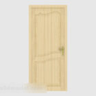 Casa gialla minimalista porta in legno massello