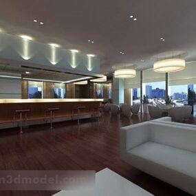 Hotel Bar Counter Interior 3d model