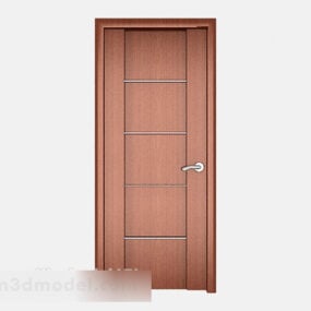 Model 3D drzwi z litego drewna hotelowego