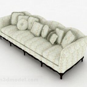 Nội thất Sofa nhiều chỗ mô hình 3d