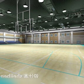 3D-Modell des Indoor-Basketballhallenraums