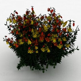Decoración interior de flores artificiales modelo 3d