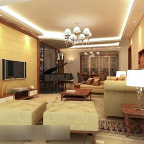 Home Living Room Furniture V1 Interior 3d model