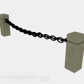 زنجیر طلا مدل سه بعدی