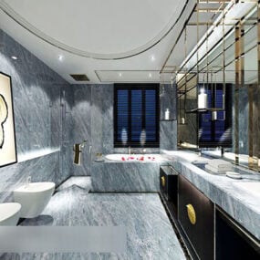 דגם תלת מימד של ג'יין אירופה חדר אמבטיה פנים