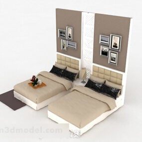 Model 3d Kombinasi Tempat Tidur Single Rumah Jane