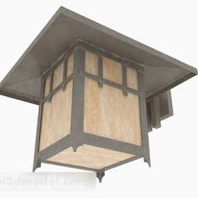 3d модель стельового світильника в японському стилі