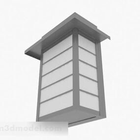 Grijze plafondlamp in Japanse stijl 3D-model