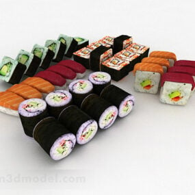 Japansk Sushi Møbler 3d model
