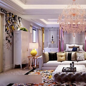 Jianou Living Room Full Set Interiör 3d-modell