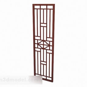 Wooden Single Sided Screen Partition 3d model