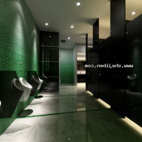 Intérieur des toilettes du bar club modèle 3D