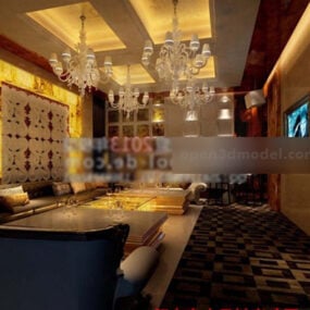 Wnętrze pokoju barowego Club Model 3D