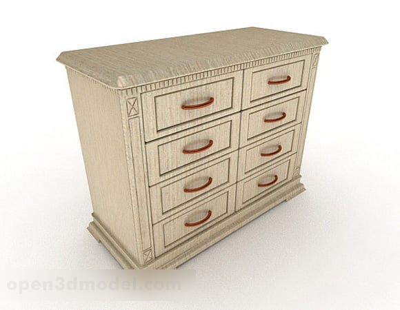 Khaki Wooden Cabinet