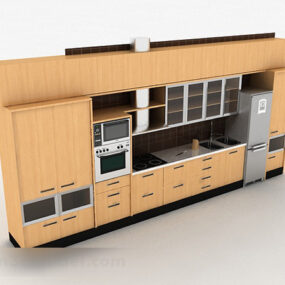 Kitchen Cabinet Set Design 3d model