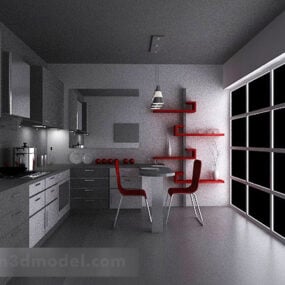 Kitchen Design Interior V2 3d model