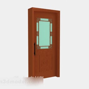 Puerta de cocina de madera maciza modelo 3d