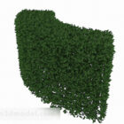 Lanceolate leaf bush curved shape 3d model