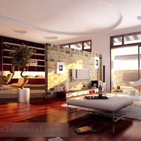 Living Room Decoration Interior V1 3d model