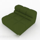 Canapé simple en tissu vert