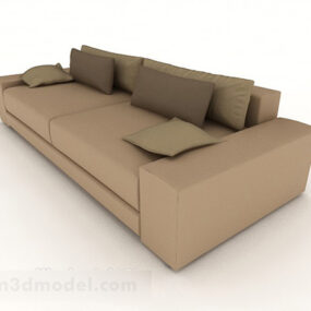 Home Brown Double Sofa 3d model