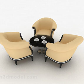 Mô hình 3d kết hợp bàn ghế giải trí