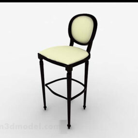 Leisure Yellow High Chair 3d model