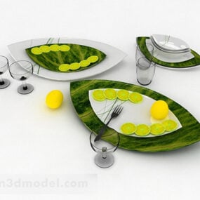 Limón en disco modelo 3d