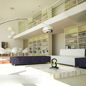 Library Design Interior 3d model
