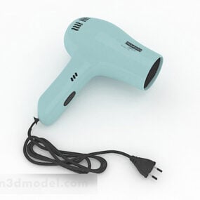 Light Blue Hair Dryer 3d model